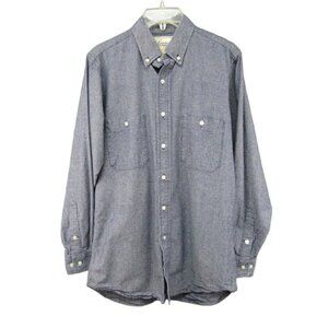 Scotsman Co Blue Chambray Long Sleeve Button Down Shirt Sz S Hometown Ben Napier